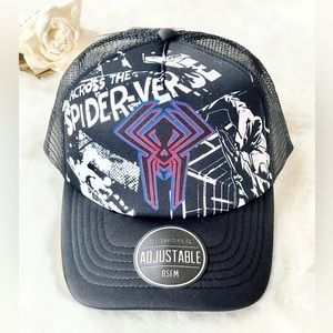New with tags MARVEL SPIDER-MAN “ACROSS THE SPIDER VERSE” ADJUSTABLE HAT BLACK